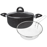 4big.fun Frittier Topf mit Korb Fritteuse Pommes