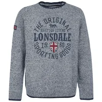 Lonsdale Borden Pullover - Light Grey, M