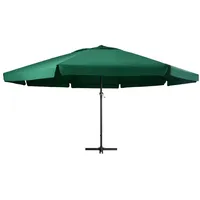VidaXL Sonnenschirm mit Aluminium-Mast 600 cm Grün