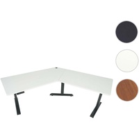 Mendler Schreibtisch HWC-D40, Computertisch, 120° elektrisch höhenverstellbar weiß, anthrazit-grau