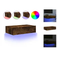 VidaXL TV-Schrank mit LED-Leuchten Räuchereiche 60x35x40 cm