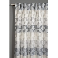 GARDINIA Schal mit Gardinenband, Jacquard Raute, silbergrau