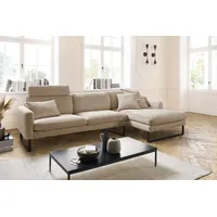 KAWOLA Sofa RICARDA Ecksofa Cord taupe Recamiere rechts -