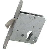 ASSA ABLOY Assa Abloy, Schiebetürschloss m. vernickeltem Bogenriegel, PZ,