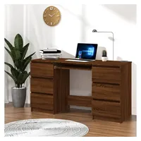 VidaXL Schreibtisch Braun Eichen-Optik 140x50x77 cm Holzwerkstoff