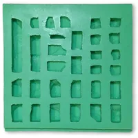Reliefgiessmasse gips Giessform Silikonform Zerstörte Ruinensteine Krippenbau Set 6