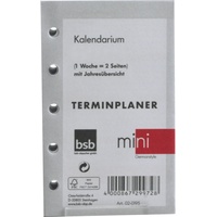 Bsb Mini A8 Kalendarium (1 Woche = 2 Seiten)