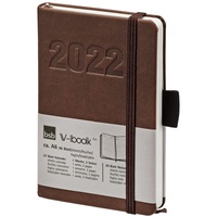 Bsb Terminkalender Wochenplaner Taschenkalender Buchkalender, A6, braun,