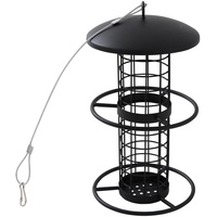 Siena Garden Futtersäule Matt Black für Meisenknödel, 26 cm