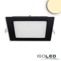 ISOLED LED Downlight, 15W, eckig, ultraflach, blendungsreduziert, schwarz, warmweiß,
