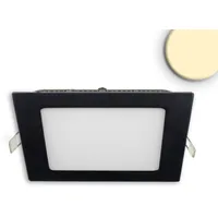 ISOLED LED Downlight, 9W, eckig, ultraflach, blendungsreduziert, schwarz, warmweiß,
