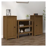 VidaXL Sideboards 2 Stk. Honigbraun 39x35x80 cm Massivholz Kiefer