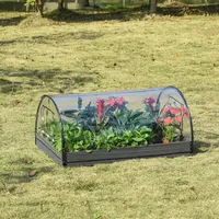 Outsunny Gewächshaus mit Fenster 12 Gitter für Tomaten Frühbeet