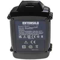 EXTENSILO 3x Akku kompatibel mit Worx WG629E.1, WG629E.9, WG625E.3,