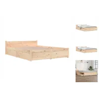 VidaXL Bett mit Schubladen 140x200 cm