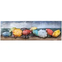 Casablanca by Gilde "Bild rechteckig Beach Of Parasols", farbe