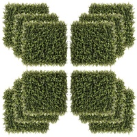 Outsunny 12 Stück künstliches Pflanzenwand Hecke 50x50 cm Sichtschutz