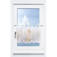 Lysel LYSEL® Scheibengardine Katze im Schnee (Bx H) 120cm