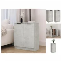 VidaXL Sideboards 2 Stk. Betongrau 30x30x70 cm Holzwerkstoff