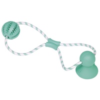 Nobby Vollgummi Ball mit Seil DENTAL LINE 50 cm