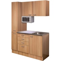 Flex-Well Singleküche 130 cm Nano Buche