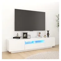 VidaXL TV-Schrank mit LED-Leuchten Weiß 180x35x40 cm