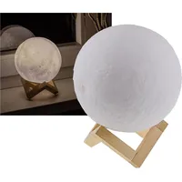 ChiliTec Dekoleuchte "3D Mond" 15cm Ø integr. Li-Akku