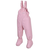 BMS BabyBuddy rosa | Matschhose mit integrierten Füsslingen Regenhose
