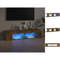 VidaXL TV-Schrank mit LED-Leuchten Räuchereiche 135x39x30 cm