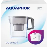 Aquaphor Wasserfilter Kanne Compact grau inkl. 1 Maxfor+ Filter