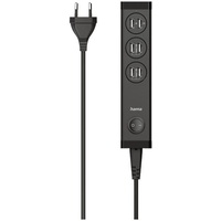 Hama USB-Ladestation Ladekabel mit Adapter schwarz, 34 Watt