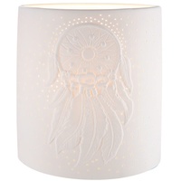 Gilde Lampe Traumfänger - weiß - H. 20cm x