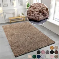 MY HOME Hochflor-Teppich MY HOME "Viva" Gr. 2, braun