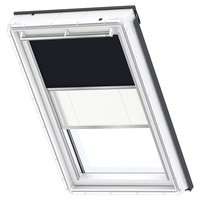 VELUX Verdunkelungsrollo Duo DFD SK08 1100S Dunkelblau/Weiß Schiene: alu