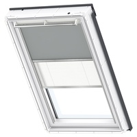 VELUX Verdunkelungs-Rollo Duo DFD UK08 0705S Grau/Weiß Schiene: alu