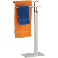 Relaxdays Handtuchhalter stehend, 2 Stangen, HxBxT: 78 x 44