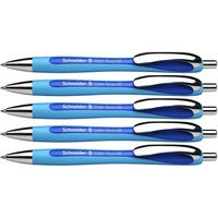 Schneider Slider Rave XB Kugelschreiber blau/dunkelblau, 5er-Pack (132503#5)