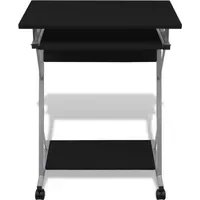 VidaXL Computertisch Computerwagen PC Tisch Bürotisch Laptop Rollen schwarz