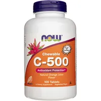 NOW Foods Vitamin C-500 100 Ka-tabletten Orange Geschmack