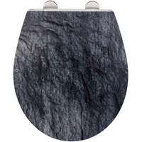 Wenko WC-Sitz Slate Rock schwarz