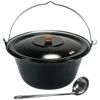 Grillplanet Holzkohlegrill Gulaschkessel 15 Liter schwarz