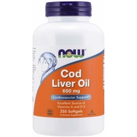 NOW Foods Cod Liver Oil, 650mg - 250 softgels