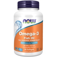 NOW Foods Omega-3 90 molekular destillierte und magensaftresistente Weichkapseln
