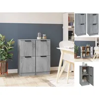 VidaXL Sideboards 2 Stk. Grau Sonoma 30x30x70 cm Holzwerkstoff