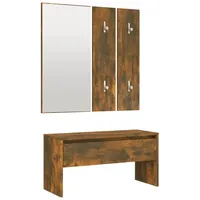 VidaXL Flurmöbel-Set Räuchereiche Holzwerkstoff