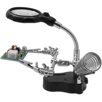 Donau Elektronik Helfende Hand mit LED-Licht und Lupe