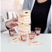 Hi Haushalt International Trinkspiel Trink-Turm Partyspiel mit 4Gläsern 60Steine