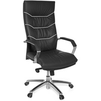 FineBuy XXL Chefsessel Echtleder schwarz Bürostuhl Drehstuhl Schreibtischstuhl