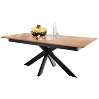 'massivart' Esstisch Massivholztisch 180 cm Wildeiche ausziehbar - RICARDO