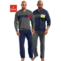 LE JOGGER le jogger® Pyjama, (Packung, 4 tlg., 2
